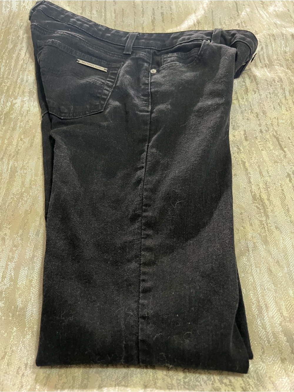 Michael Kors Women's Straight Leg Jeans in Black